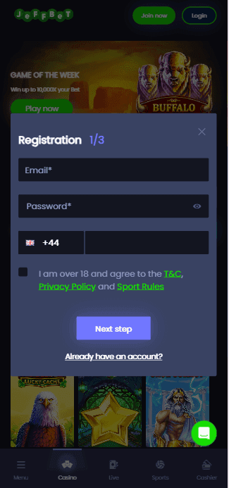 JeffBet Registration Guide