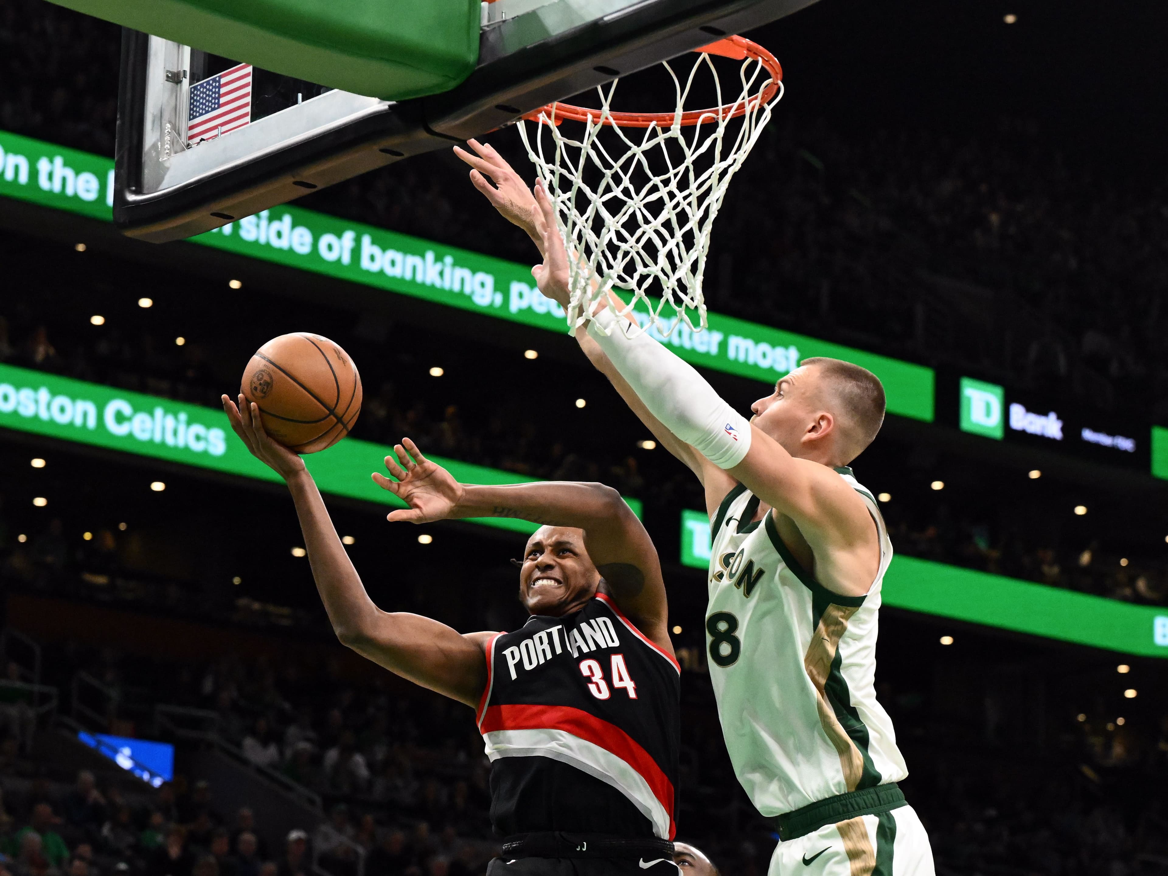 Kristaps Porzingis and Jabari Walker