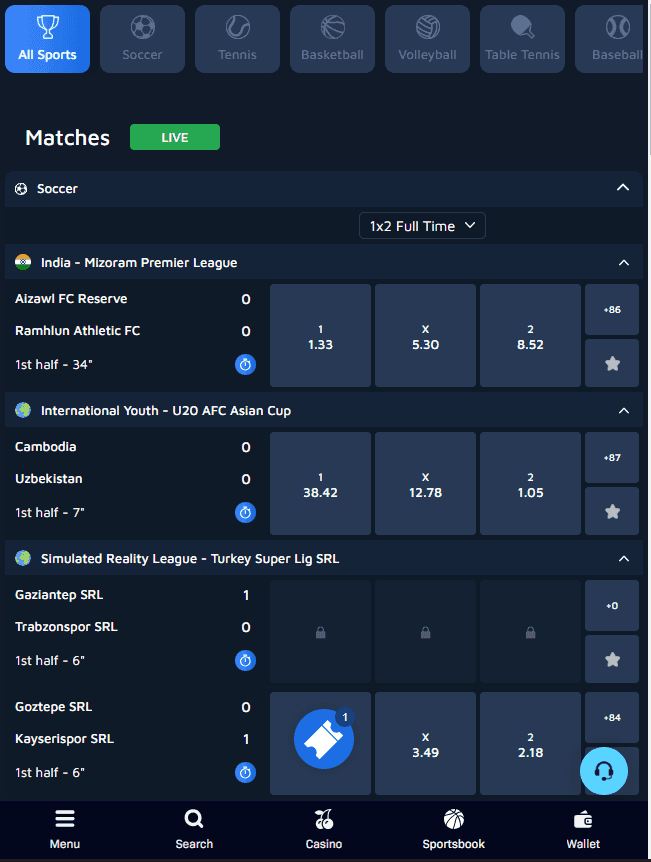 Live Betting on Cryptorush