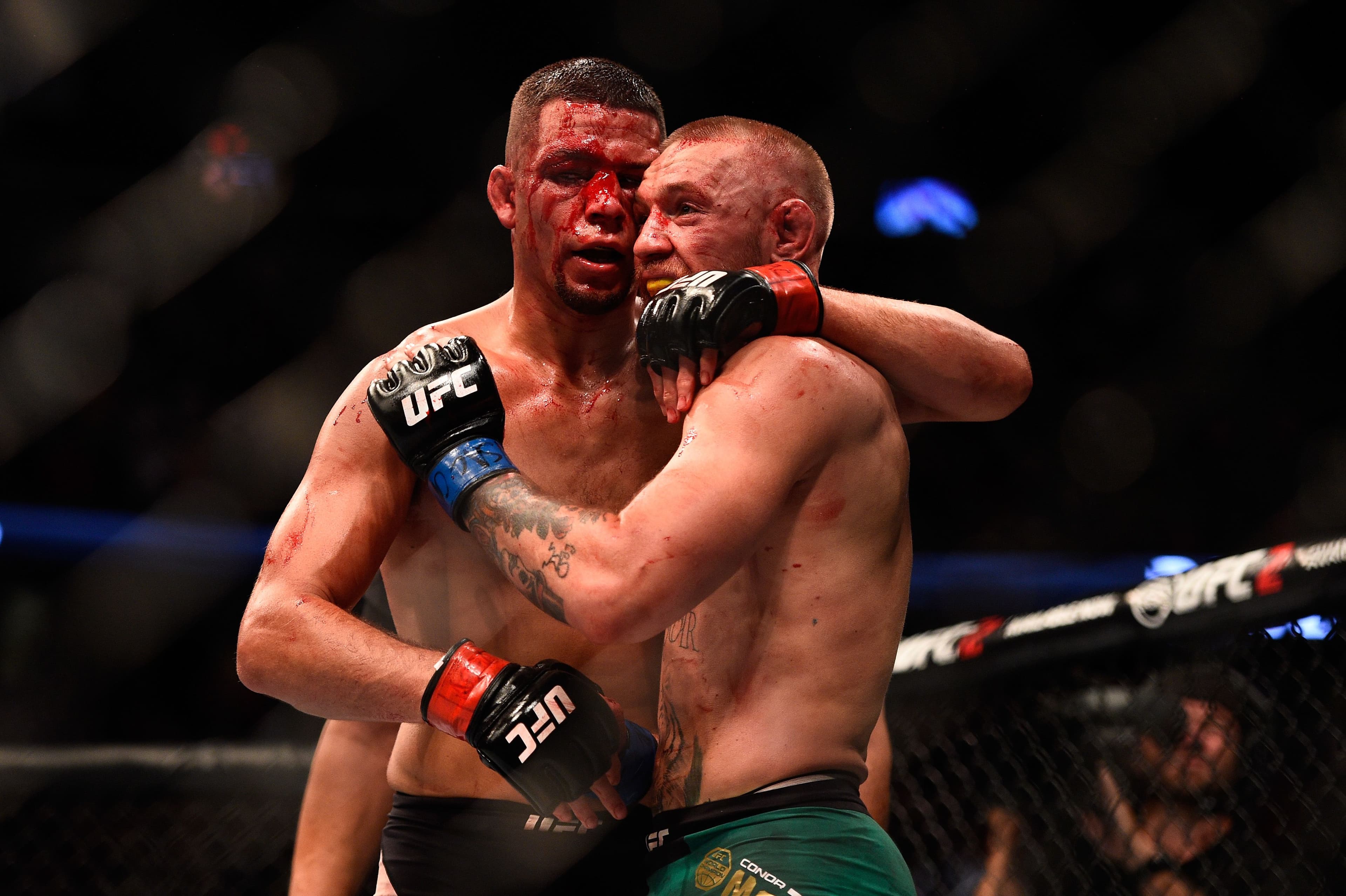 Nate Diaz and Conor McGregor//Getty