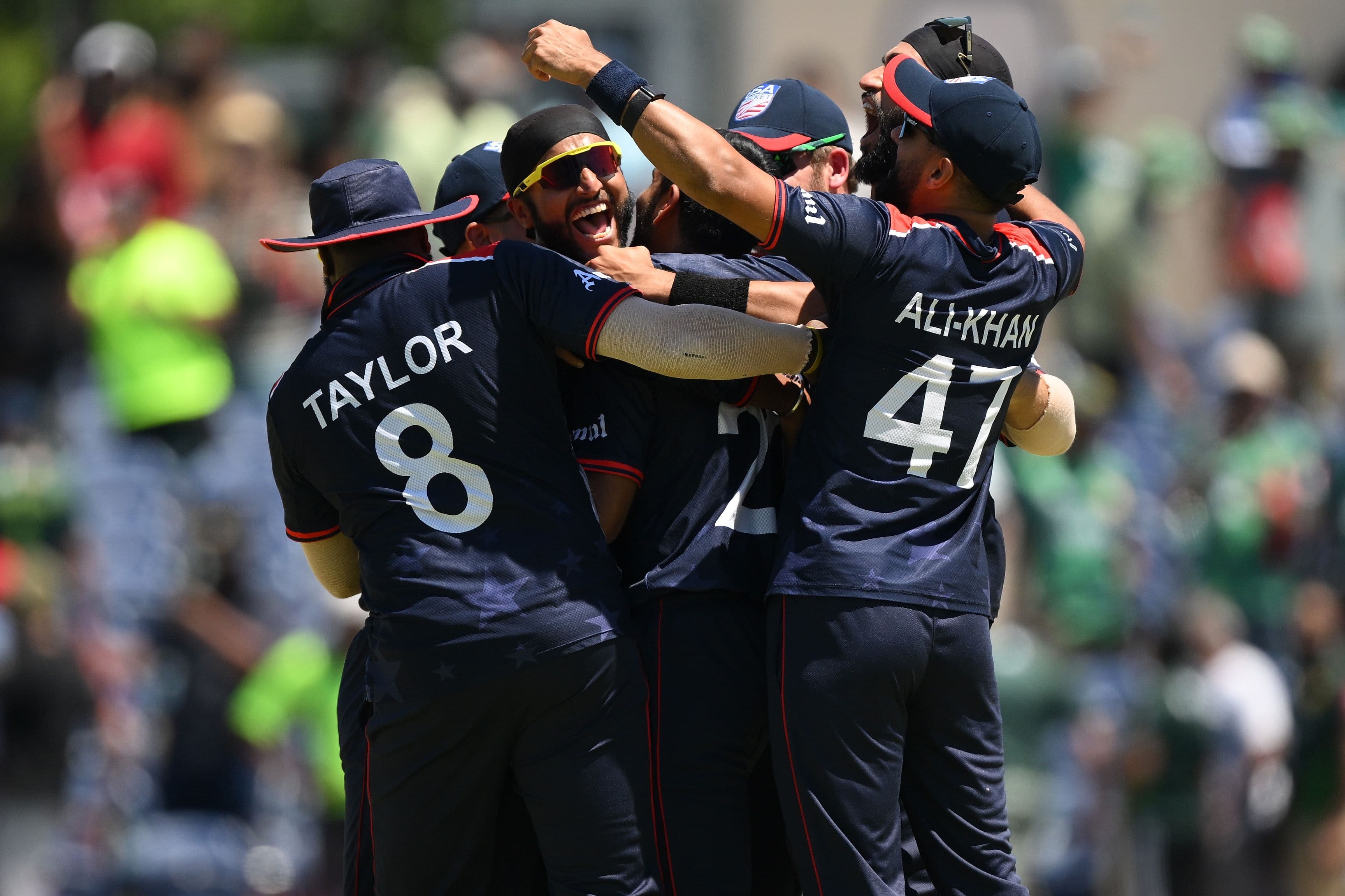 Team USA celebrating win against Pakistan