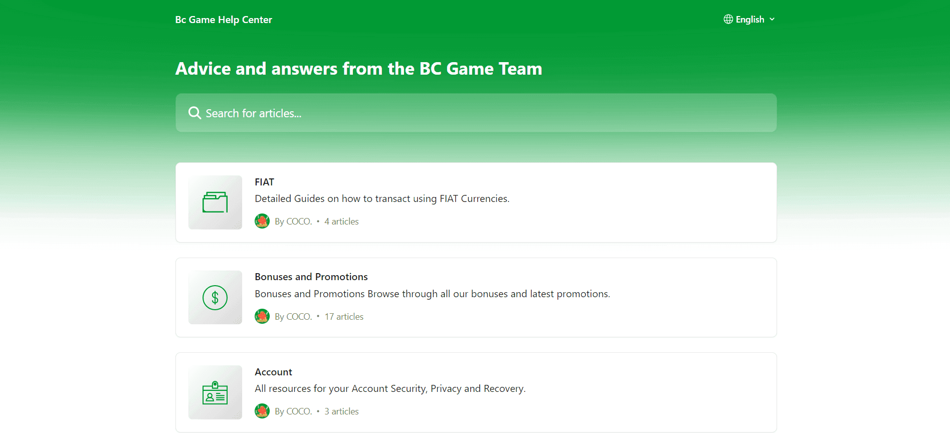 BC Game Help Center