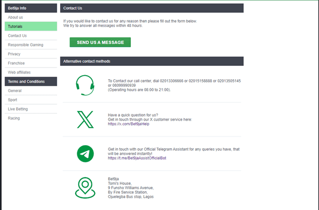 bet9ja customer service
