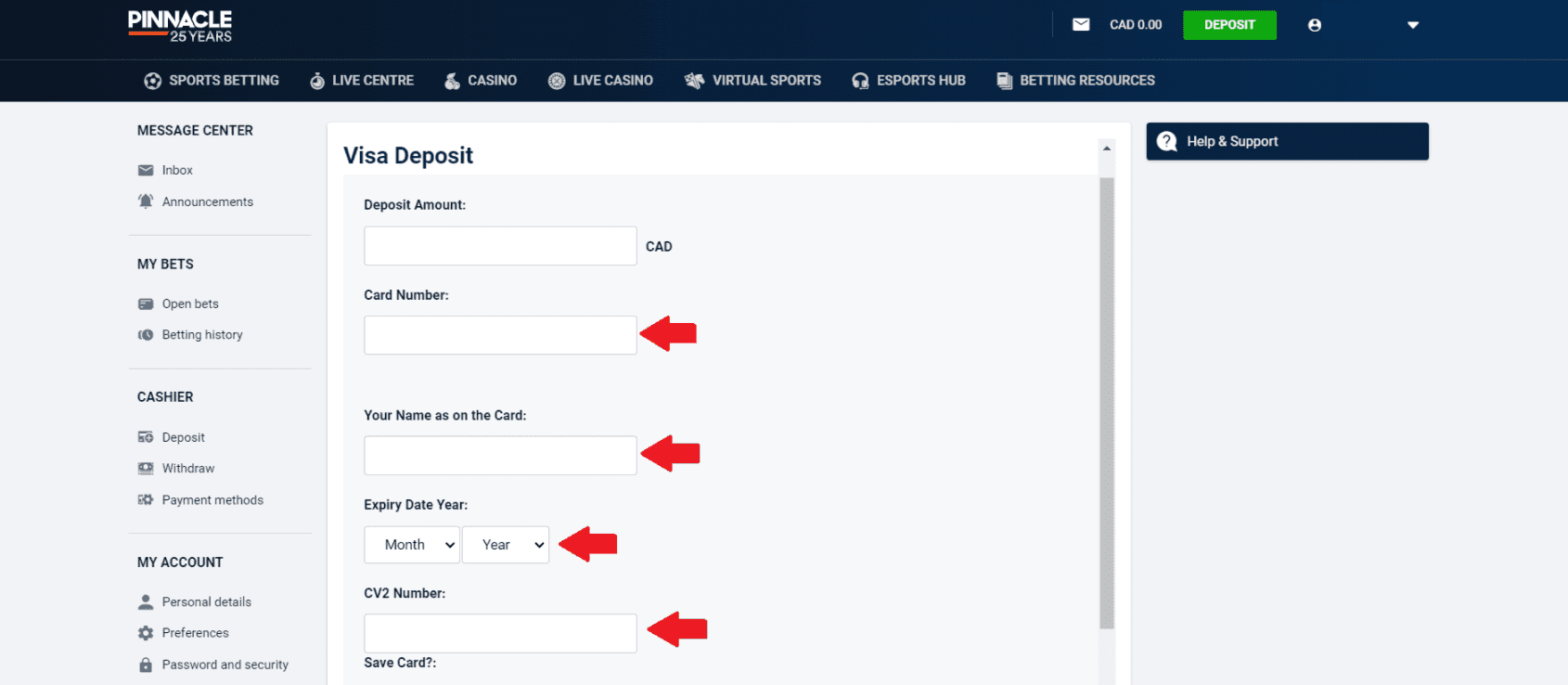 Pinnacle Deposit Method 