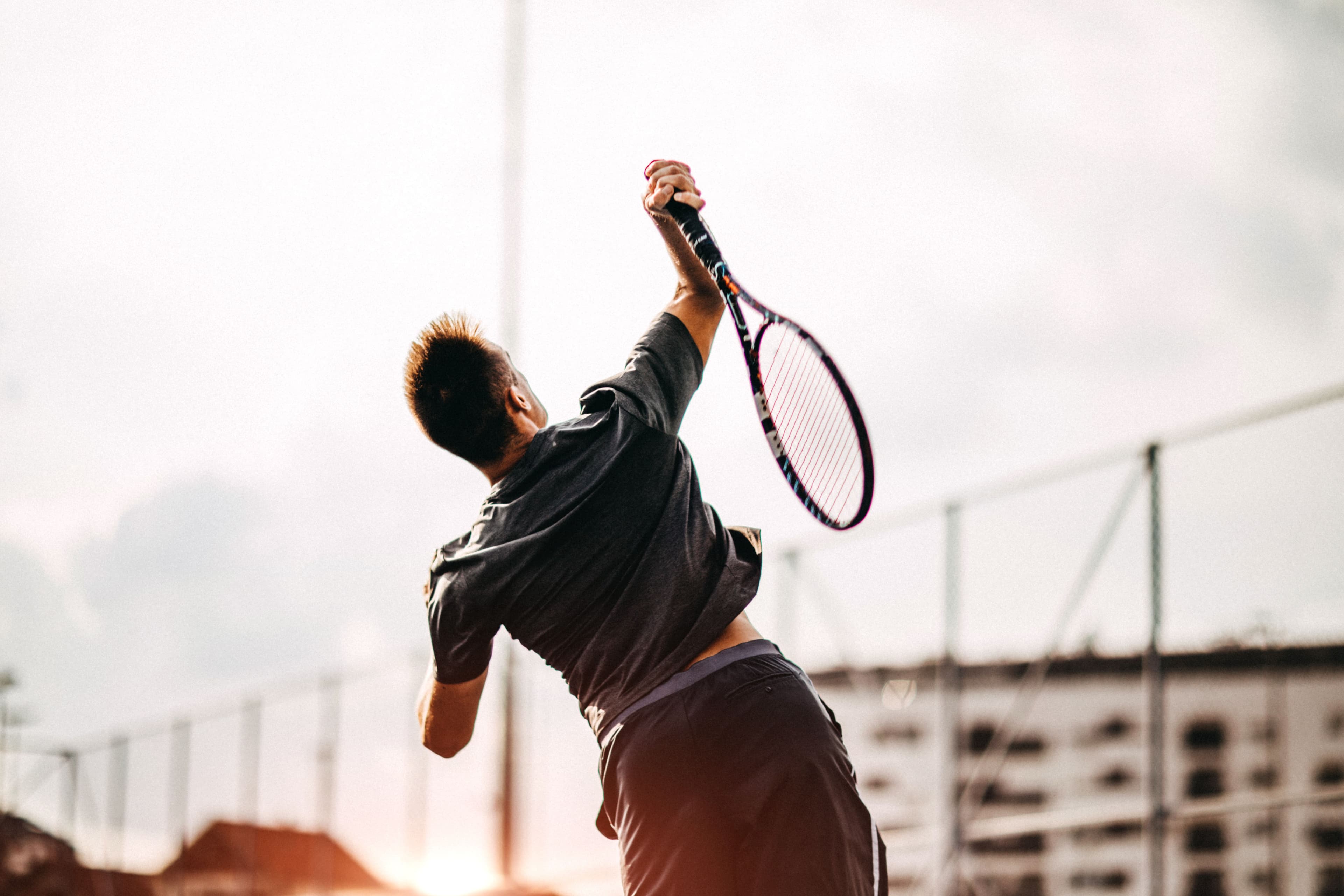 Man Playing Tennis