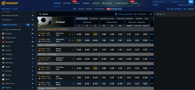 mozzartbet betting