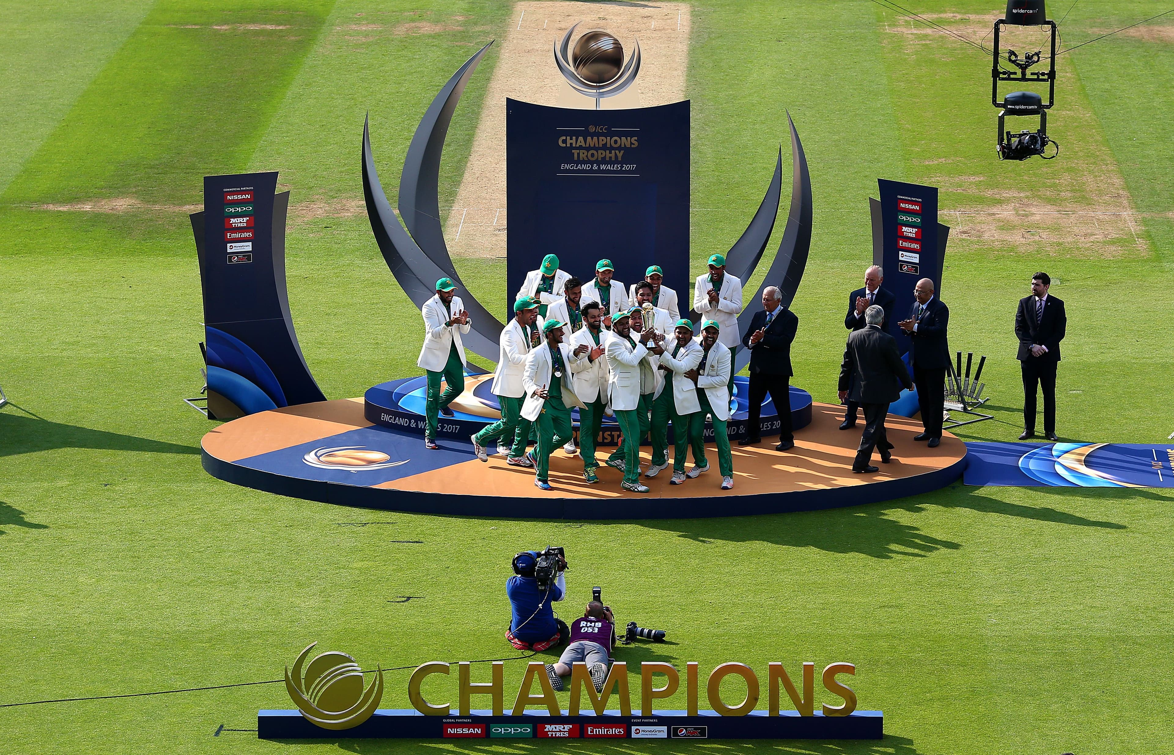 Pakistan Team with Champions Trophy