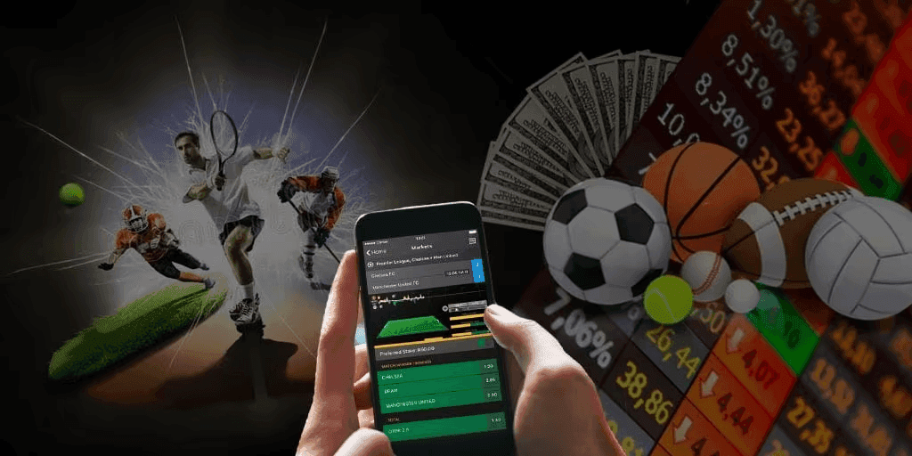 Phone displaying a sports betting app