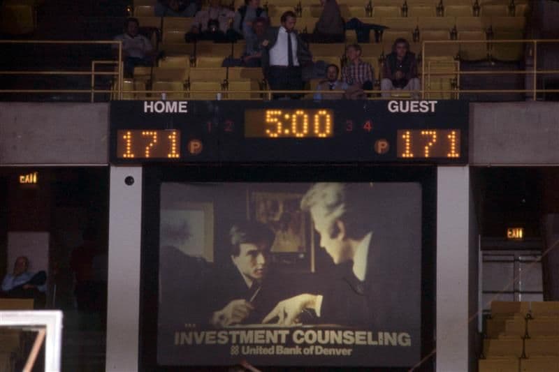 A general view of the scoreboard