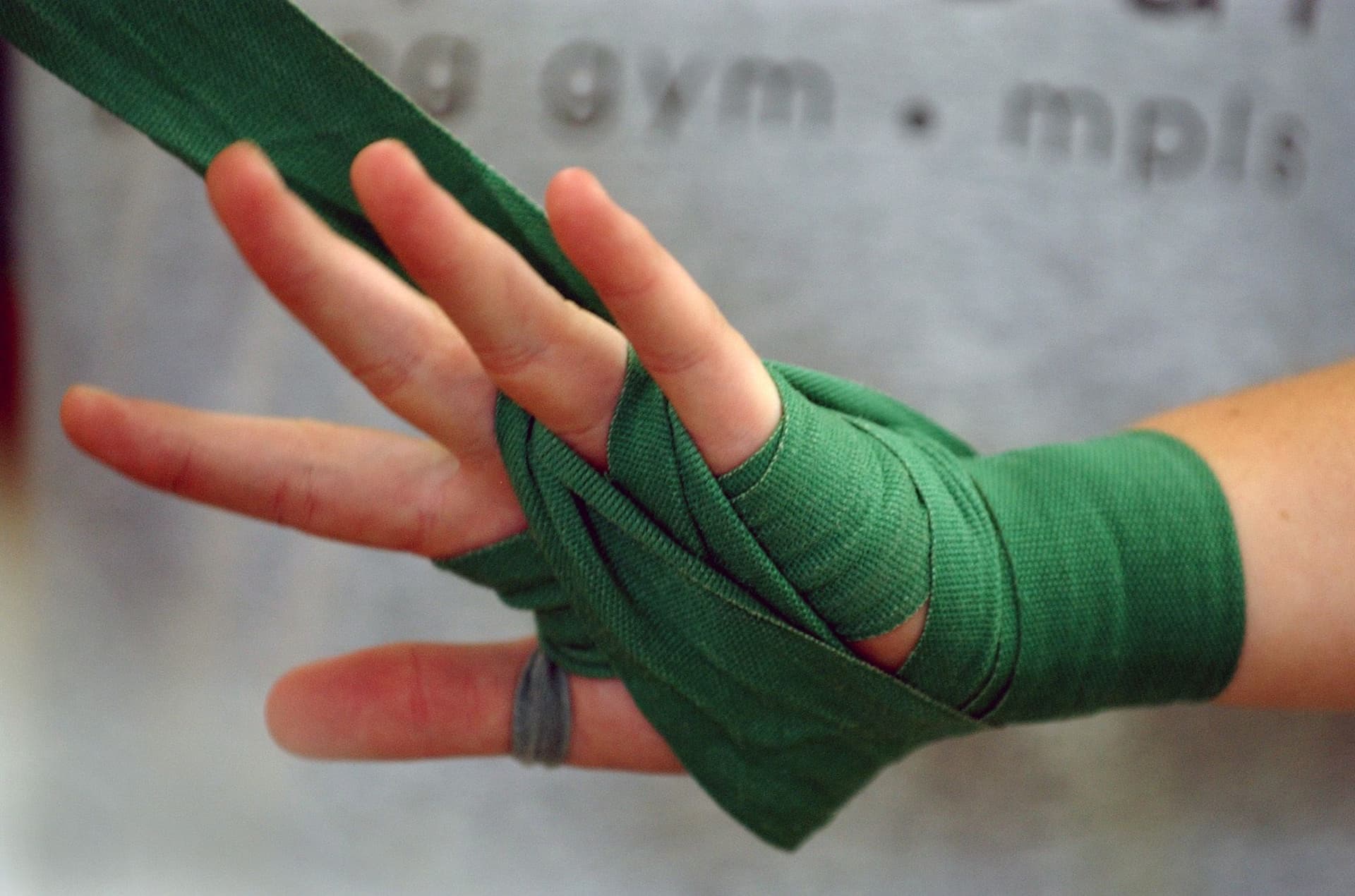 Dagney Willey demonstrates how to wrap hands