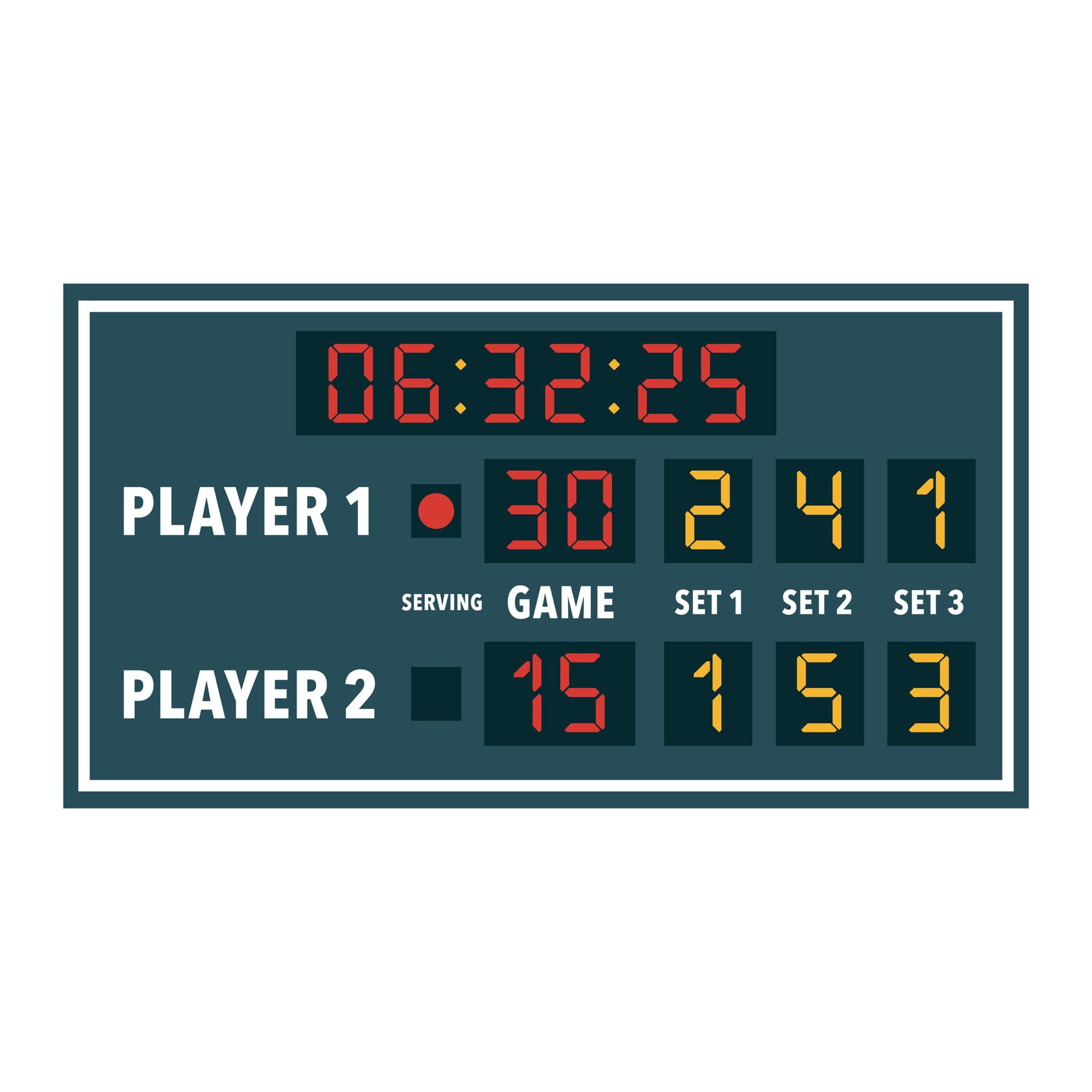 A flat design icon on a transparent background