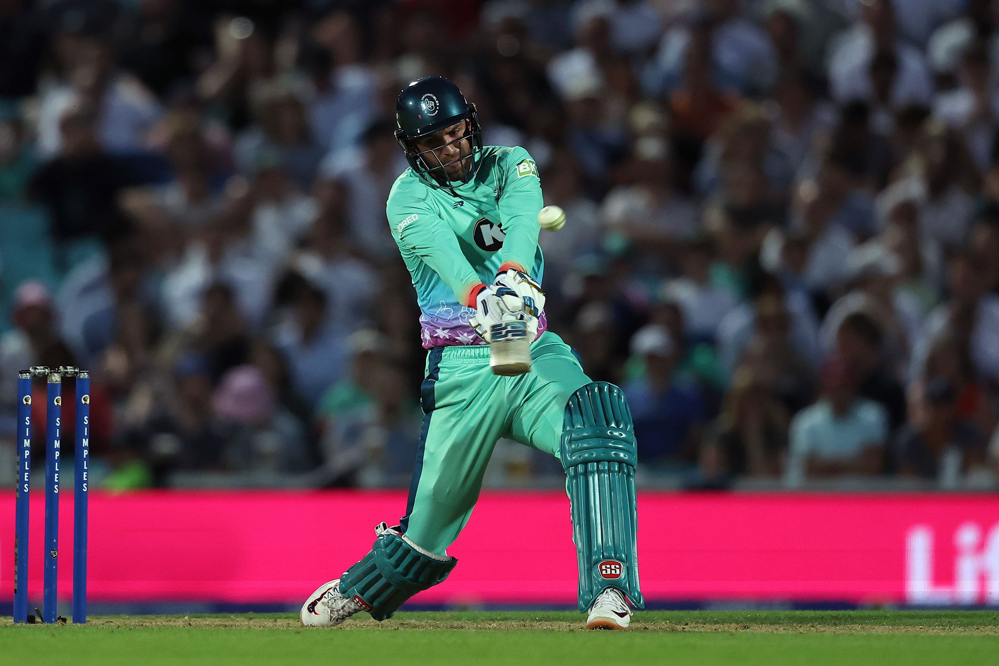 Donovan Ferreira of Oval Invincibles bats during The Hundred match