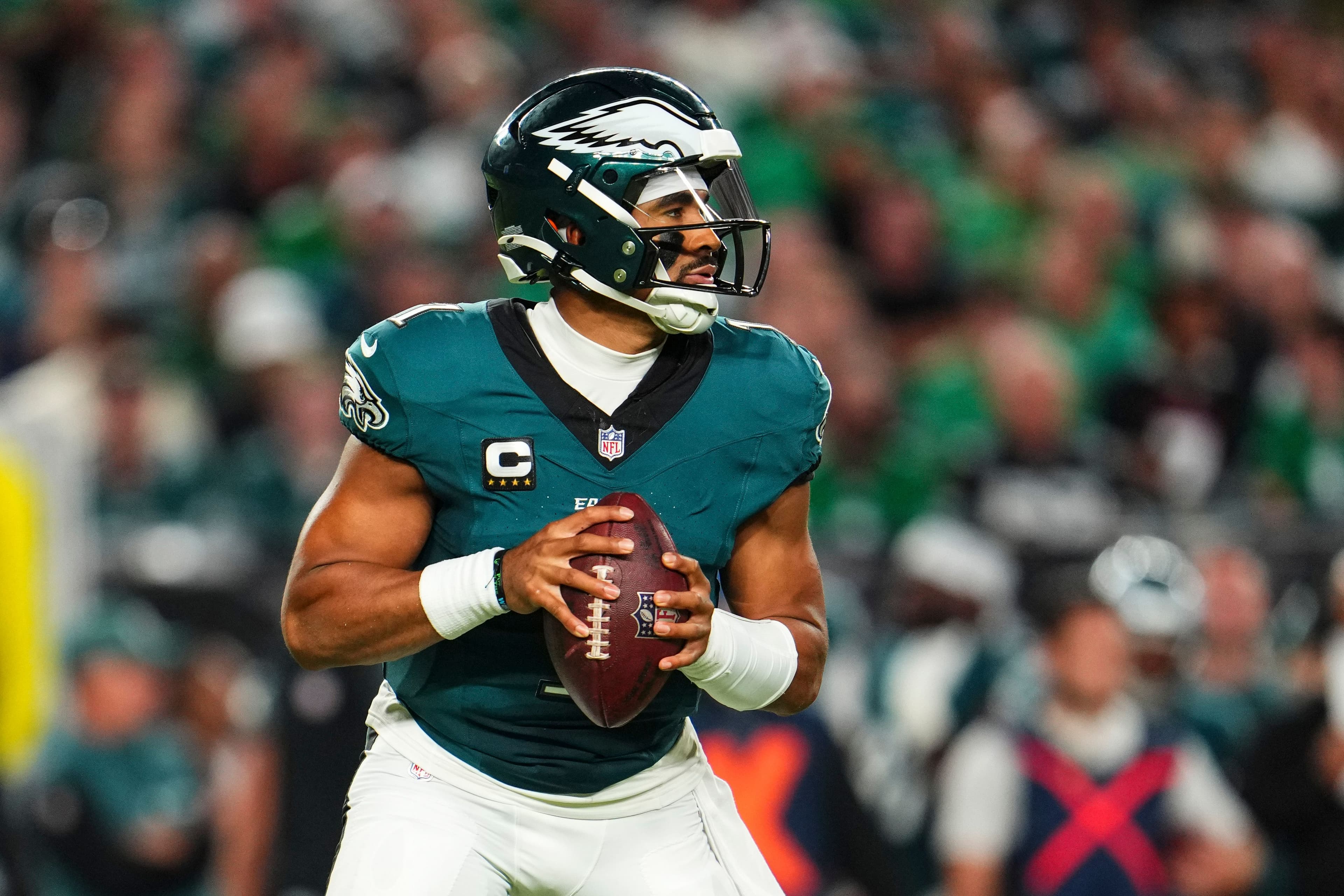 Jalen Hurts #1 of the Philadelphia Eagles