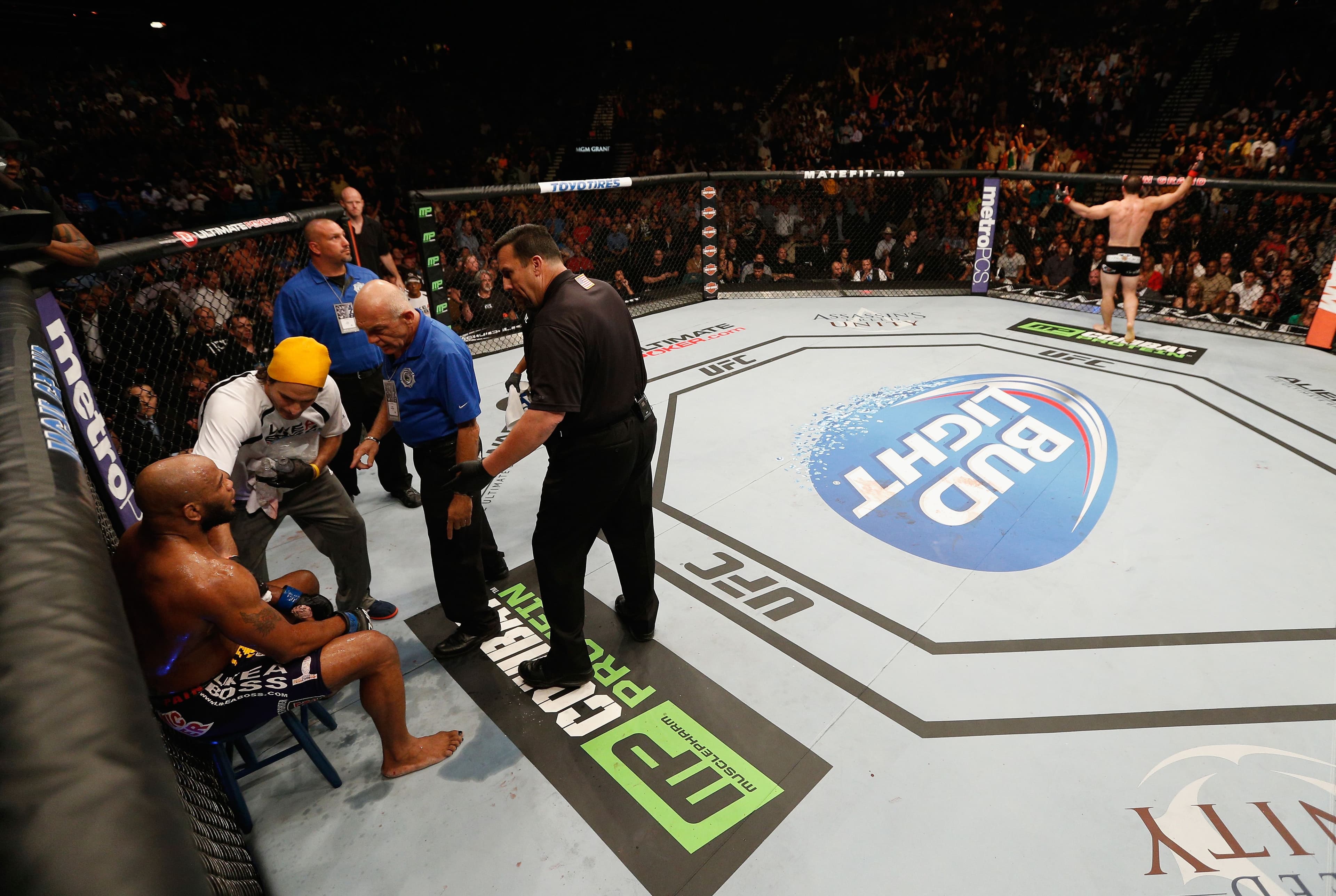 Tim Kennedy reacts as Yoel Romero