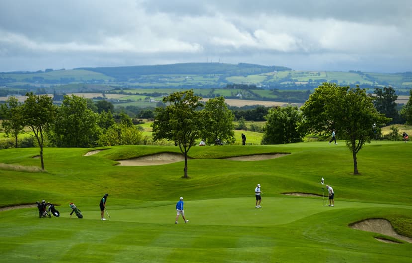 Golfers putt on the 3rd and 5th greens during the Flogas Irish Scratch Series