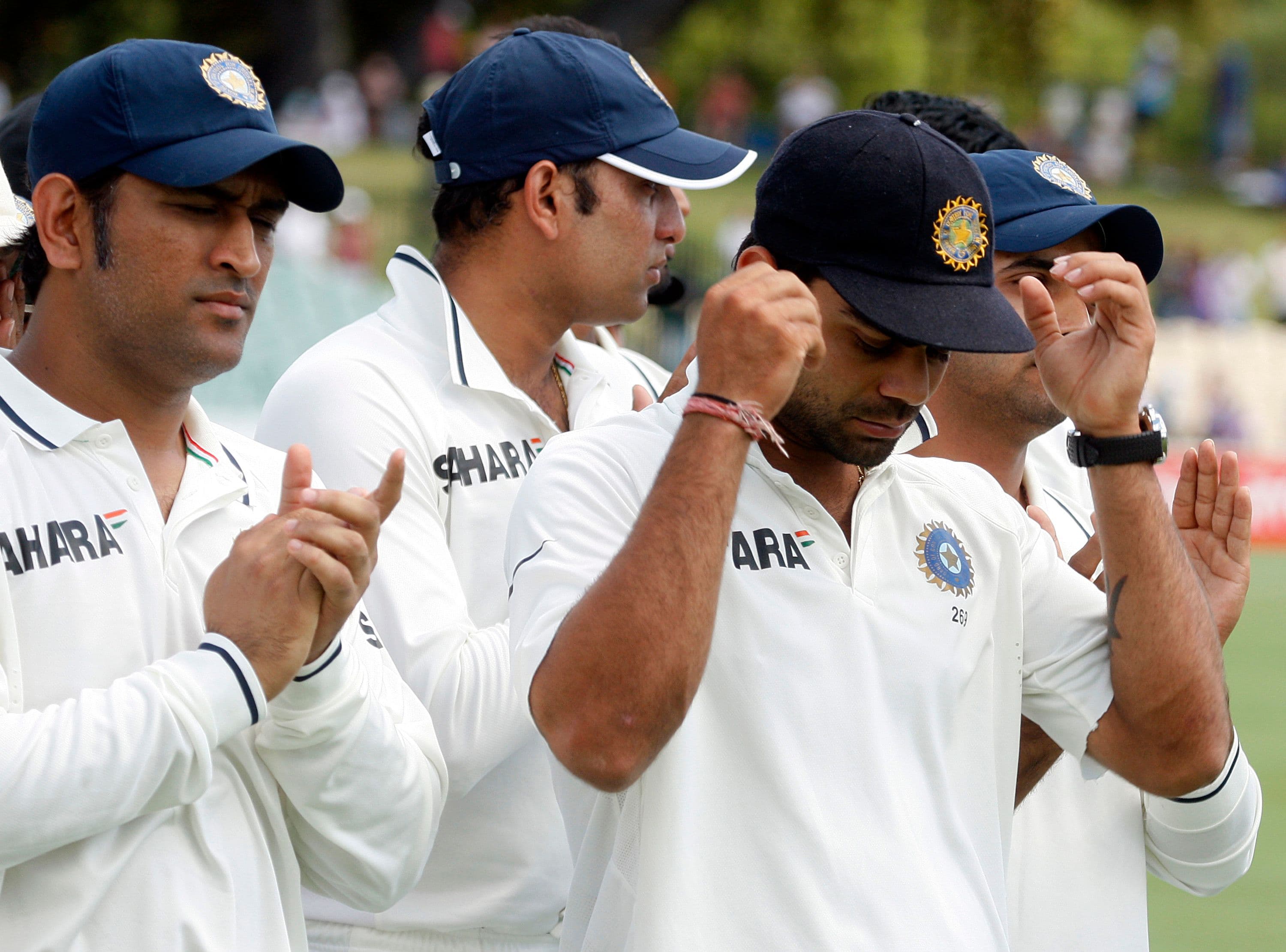 MS Dhoni and Virat Kohli attend the trophy presesentation