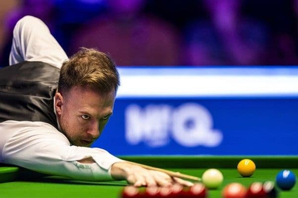 Judd Trump in the final of the snooker World Open
