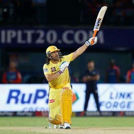MS Dhoni batting for the Chennai Super Kings during a cricket match