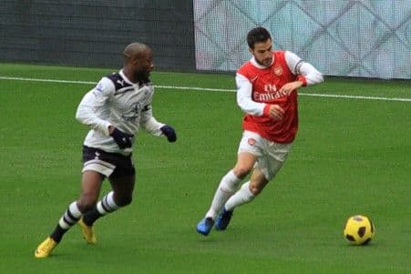 William Gallas playing for Tottenham Hotspur against Arsenal