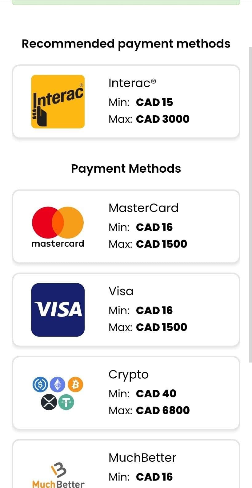 You are now ready to make your first deposit