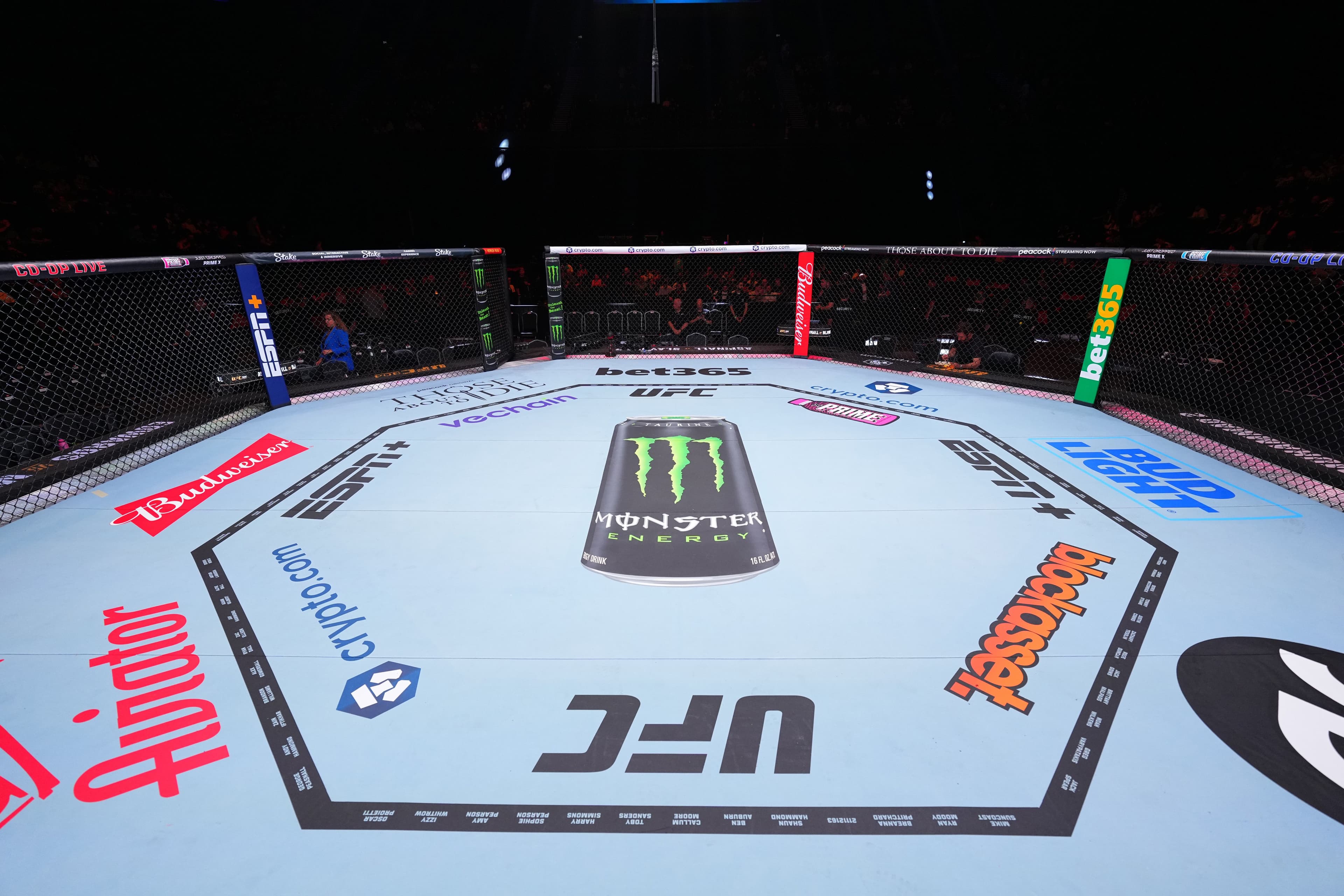 general view of the Octagon prior to the UFC 304 event