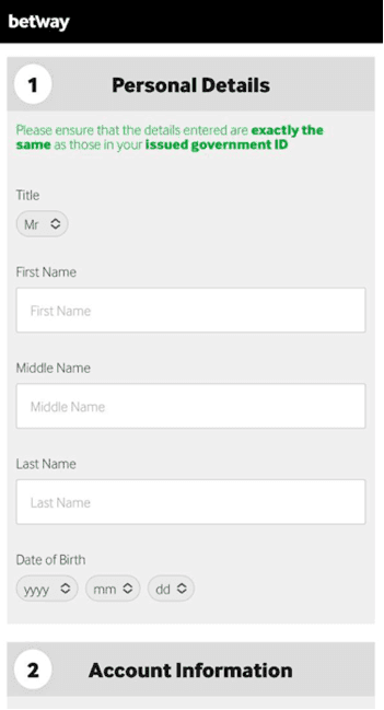 Enter your personal information